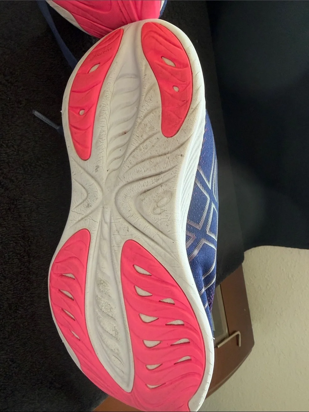 ASICS Women's Navy and Pink Running Shoes